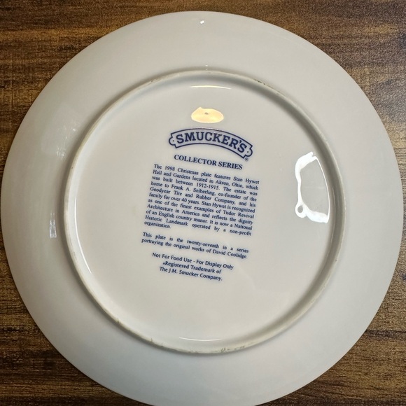 Smuckers 1998 Christmas Collector Plate - Picture 2 of 2